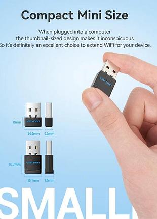 Адаптер vention usb wi-fi dual band adapter. black ( ) ( ) 4