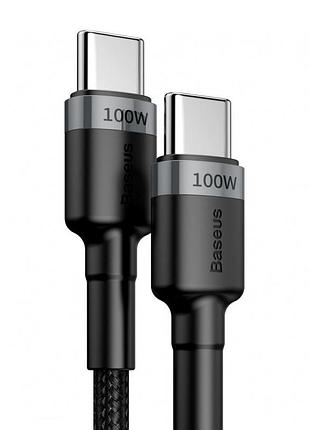 Кабель baseus cafule. flash charging usb cabletype-c-type-c ( gray+black ( ) 4