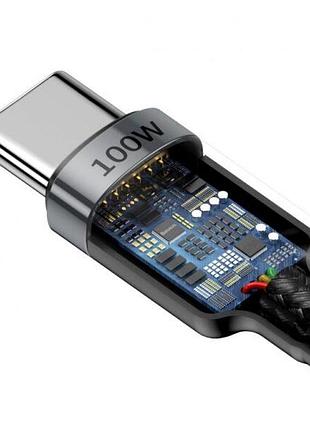 Кабель baseus cafule. flash charging usb cabletype-c-type-c ( gray+black ( ) 5