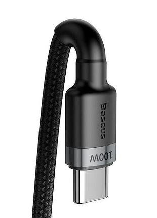 Кабель baseus cafule. flash charging usb cabletype-c-type-c ( gray+black ( ) 6