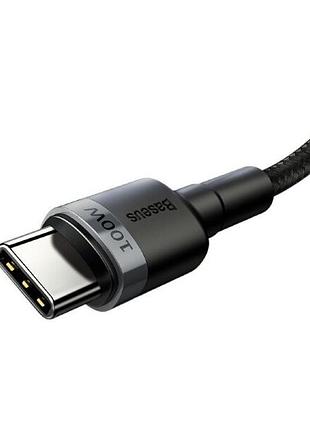 Кабель baseus cafule. flash charging usb cabletype-c-type-c ( gray+black ( ) 8