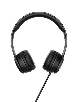 Навушники дротові hoco graceful charm wire control headphones (. ) black ( )