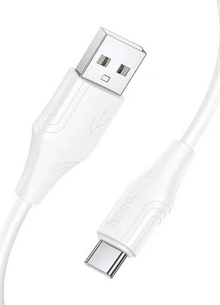 Кабель hoco bien silicone charging data cable type-c white ( ) 2