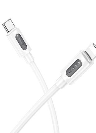 Кабель borofone structure pd silicone charging data cable ip white ( ) 3