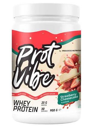 Progress whey protein vibe 900 грамм клубничный чизкейк