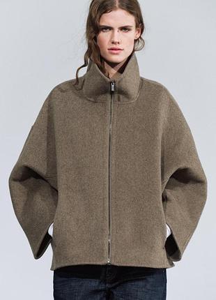 Коротке пальто з вовною zw collection