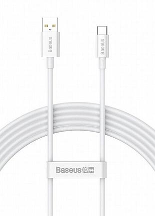 Дата кабель baseus superior series fast charging usb to type-c 100w (2m) (p10320102214) moon white
