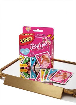 Настольная карточная игра uno (уно) - семейная настольная игра для друзей и детей барбі
