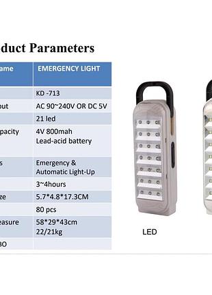 Фонарик 713 21 led (80 )