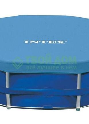 Тент intex 28030 використовується з круглими каркасними басейнами 305см