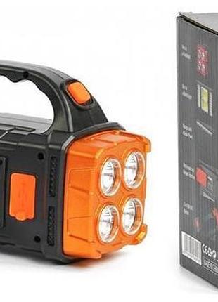 Фонарь светодиодный hurry-bolt c 57239 аккумуляторный, 4 режима работы, солнечная батарея, usb-кабель, зарядка