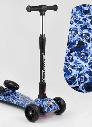 Самокат "best scooter" maxi" 46189 с парогенератором музыка, дым, турбины, пластмассовый, колеса pu 120х40мм