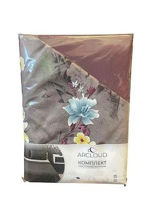 Комплект постельного белья 2-х сп printed 10055-9 80г/м2 closed 18-1411 plum wine (нау. 2шт 50*70) микрофибра тм arcloud
