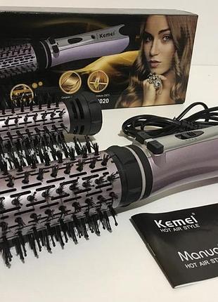 Фен для укладки волос с насадками kemei (10 шт/ясть)