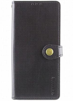 Кожаный чехол-книжка getman gallant (pu) для xiaomi 17t черный