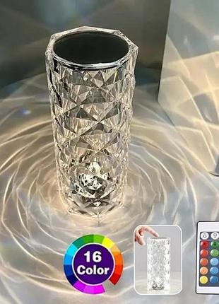Хрустальная лампа кристал сенсорная цветная usb перезаряжаемый ( )