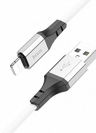 Дата кабель hoco x86 spear usb to lightning (1m) white 2