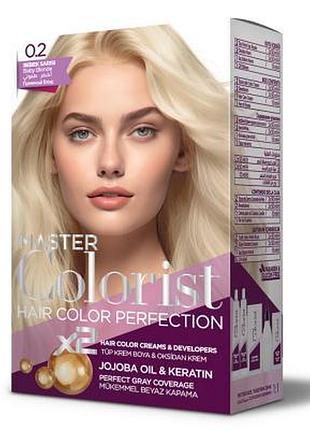 Краска master colorist для волос 0.2 пшеничный блонд 2x50мл+2x50мл+10мл