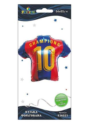 Кулька фольг. pelican, футболка fc barcelona, 65см (1шт)
