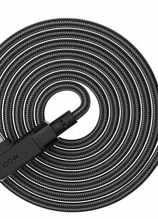 Дата кабель acefast c5-03 usb-c to usb-c 100w right angled aluminum alloy (2m) black 3