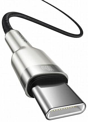 Дата кабель baseus cafule metal type-c to type-c 100w (2m) (catjk-d) черный 3