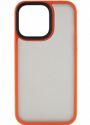 Tpu+pc чехол metal buttons для apple iphone 12 pro max (6.7") красный / red