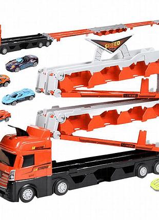 Игровой набор-грузовик sht d663-t202 catapult truck + 8 small car colorful