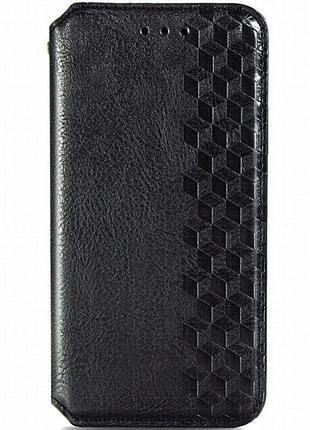Кожаный чехол-книжка getman cubic (pu) для xiaomi redmi 10 черный