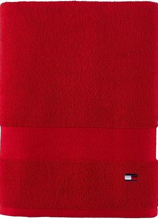 Полотенце банное tommy hilfiger (883893996335) modern american solid cotton bath towel красный