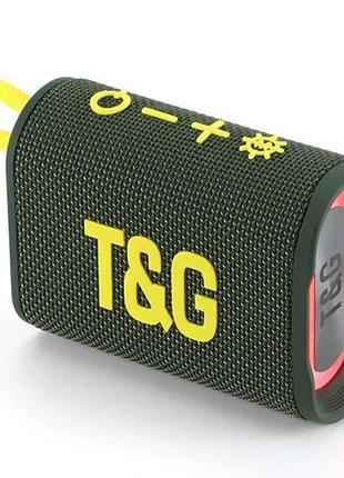 Bluetooth-колонка с rgb подсветкой, speakerphone, радио, green