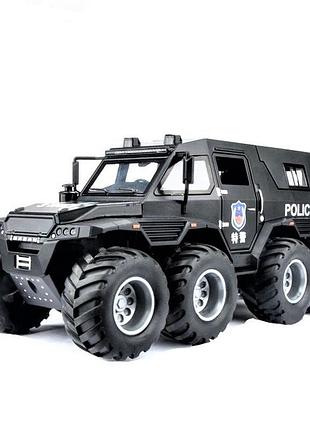 G458837-dc32452 1:32 shaman police car, 8x8 atv, броньована модель автомобіля, підсвічування фар, реалістичні звуки
