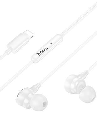 Навушники дротові hoco (lightning) white ( ) 3