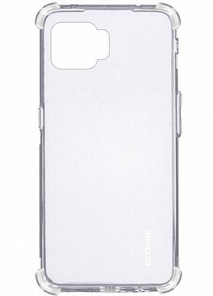 Tpu чехол getman ease logo усиленные углы для oppo a93 бесцветный (прозрачный)