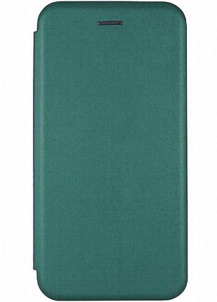 Кожаный чехол-книжка classy для xiaomi redmi note 13 pro+ зеленый