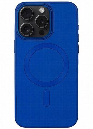 Кожаный чехол bonbon leather metal style with magnetic fit для apple iphone 13 pro (6.1") синий / indigo