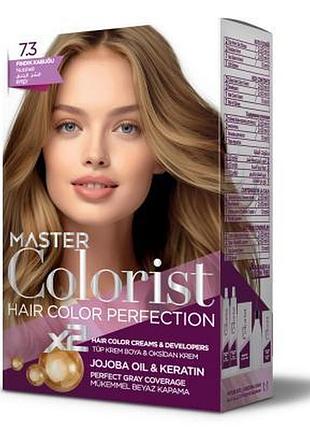 Краска master colorist для волос 7.3 лесной орех 2x50 мл+2x50 мл+10 мл