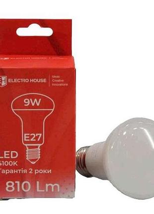 Лампа светодиодная led гриб r63 e27 9w 4100к 810lm eh-lmp-r9n тм electrohouse