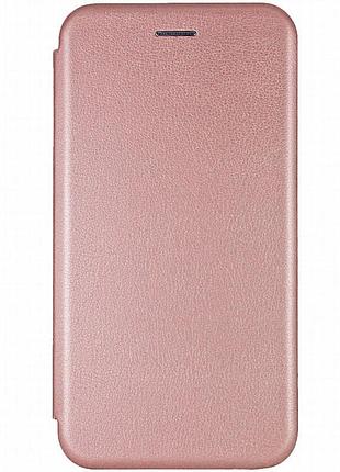 Кожаный чехол-книжка classy для motorola moto g14 rose gold