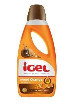 Средство для мытья паркета 1л wood orange floor cleaner тм igel