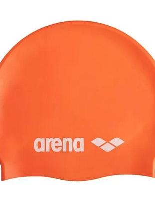 Шапка для плавания arena classic silicone уни osfm 91662-055 (оригинал) оранжевый