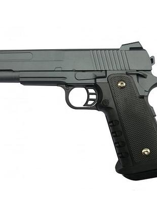 Металлический игрушечный пистолет hi-capa 5.1 vigor v21-silver gray на шариках 6 мм