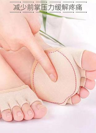 Женские полуноски с пальцами для стоп five-finger invisible socks к (500)