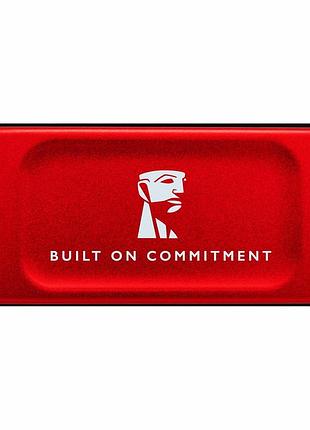 Портативный ssd kingston xs1000r boc 1tb usb 3.2 gen2 type-c 3d nand red
