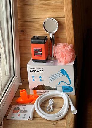 Душ портативний жовтогарячий купання shower set новий ()