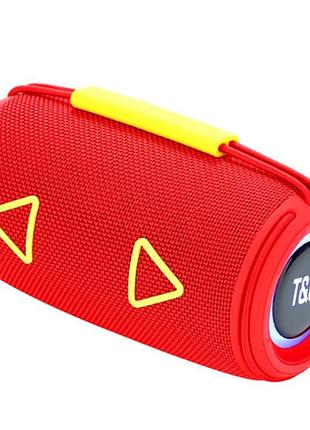 Bluetooth-колонка с rgb подсветкой, speakerphone, радио, red