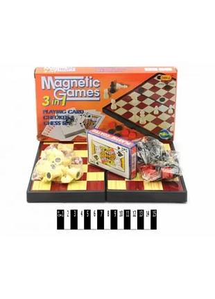 Магнитная игра 3 в 1 шахматы шашки нарды (9888) размер: 24,5*12,5*3,5 см