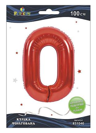 Цифра фольг. pelican, " " красная 100см, (индивидуальная упак.)