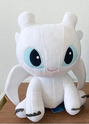 М'яка іграшка star toys «дракон беззубик» білий денна фурія (55 см)