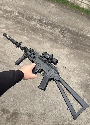 Мощный автомат орбиган калашников акс-74у pubg серия, аккумулятор, стріляє орбиз