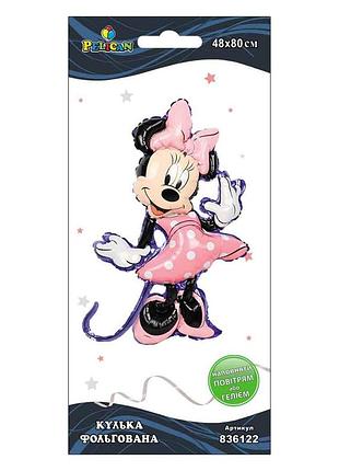 Кулька фольг. minnie mouse с разовым бантом, 80см (1шт)